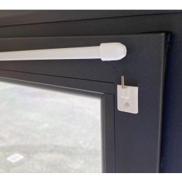 4 SWISS PLASTIC HOOKS WHITE