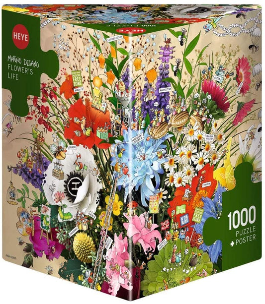 Toys 1000 Piece Puzzle - Triangular: Flower&#39s Life, Degano