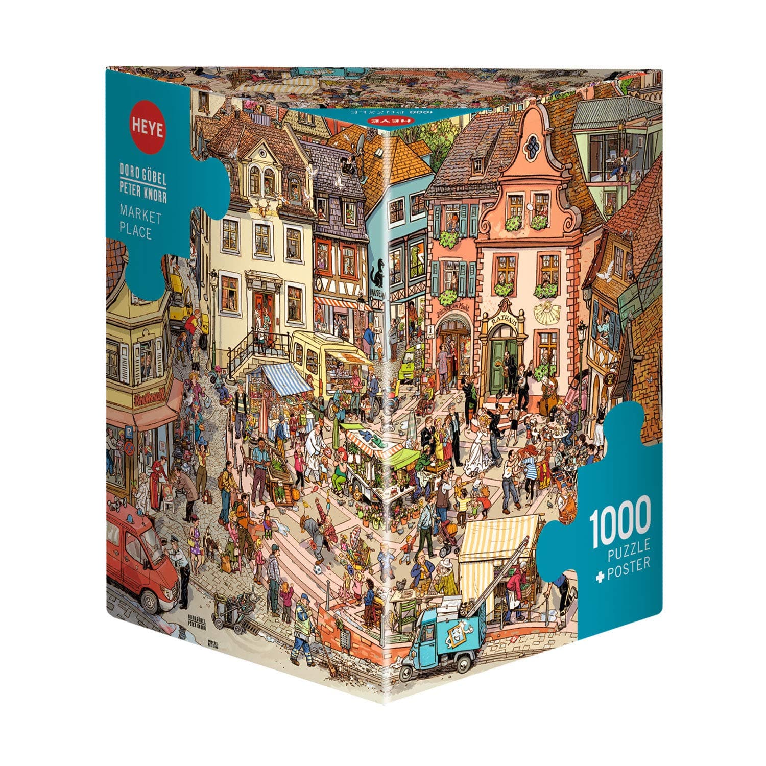 Toys 1000 Piece Puzzle - Triangular: Market Place, Göbel & Knorr