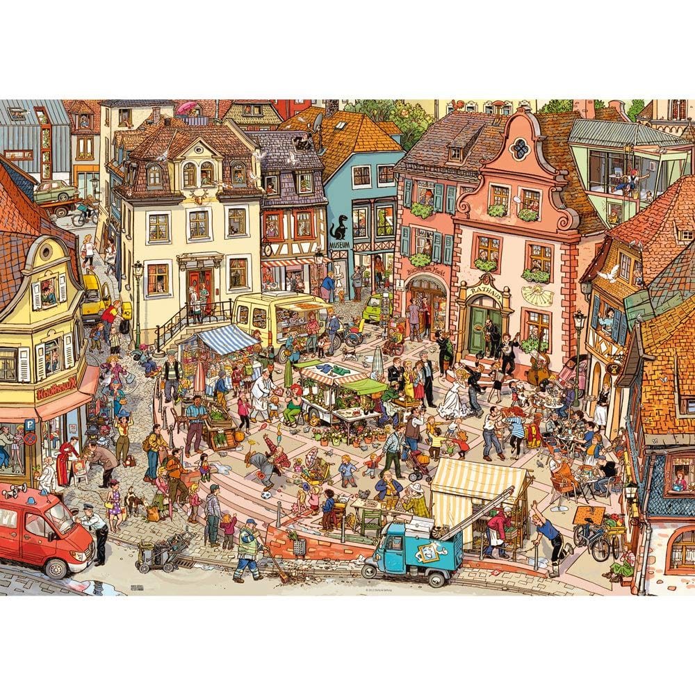 Toys 1000 Piece Puzzle - Triangular: Market Place, Göbel & Knorr