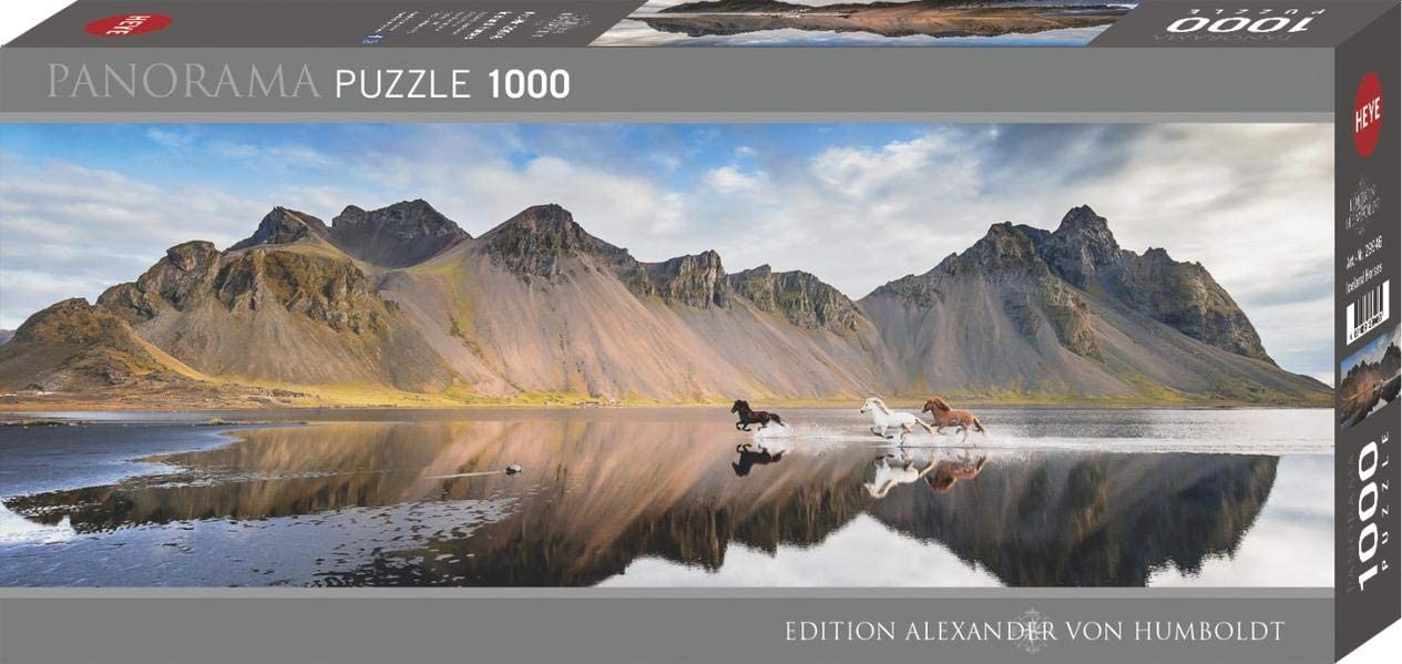 Toys 1000 Piece Panorama Puzzle - Humboldt Edition: Iceland Horses