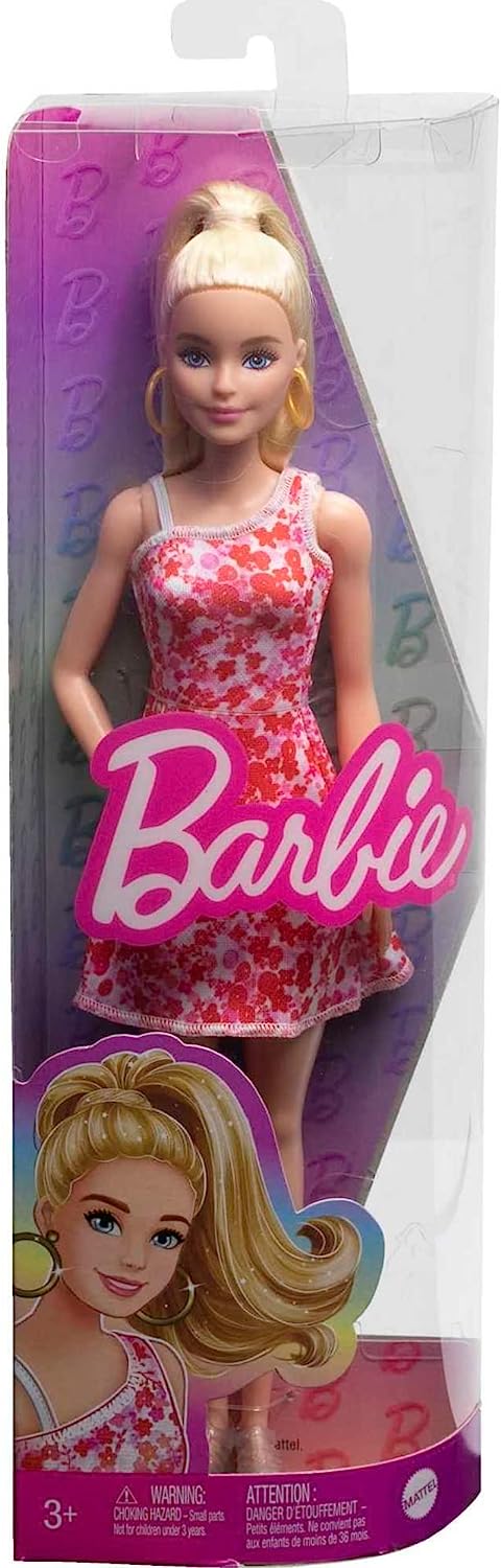 Barbie - Fashionistas: Doll with Blonde Hair and Pink and Red Flower Dress