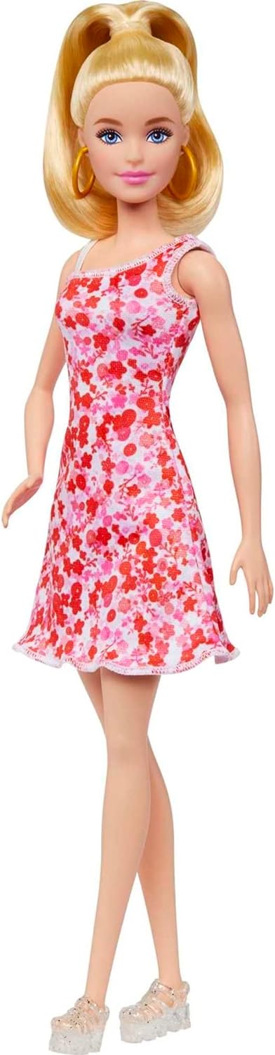 Barbie - Fashionistas: Doll with Blonde Hair and Pink and Red Flower Dress