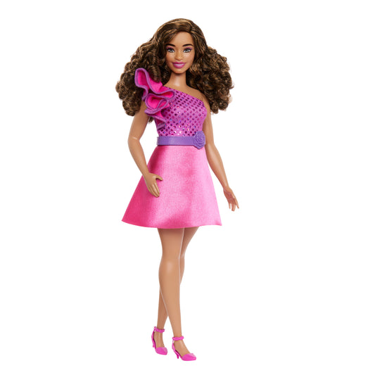 Barbie Fashionistas Curly Hair Dress with Rouge