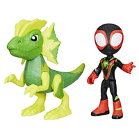 SPIDEY WITH BAD DINO MILES MORALES