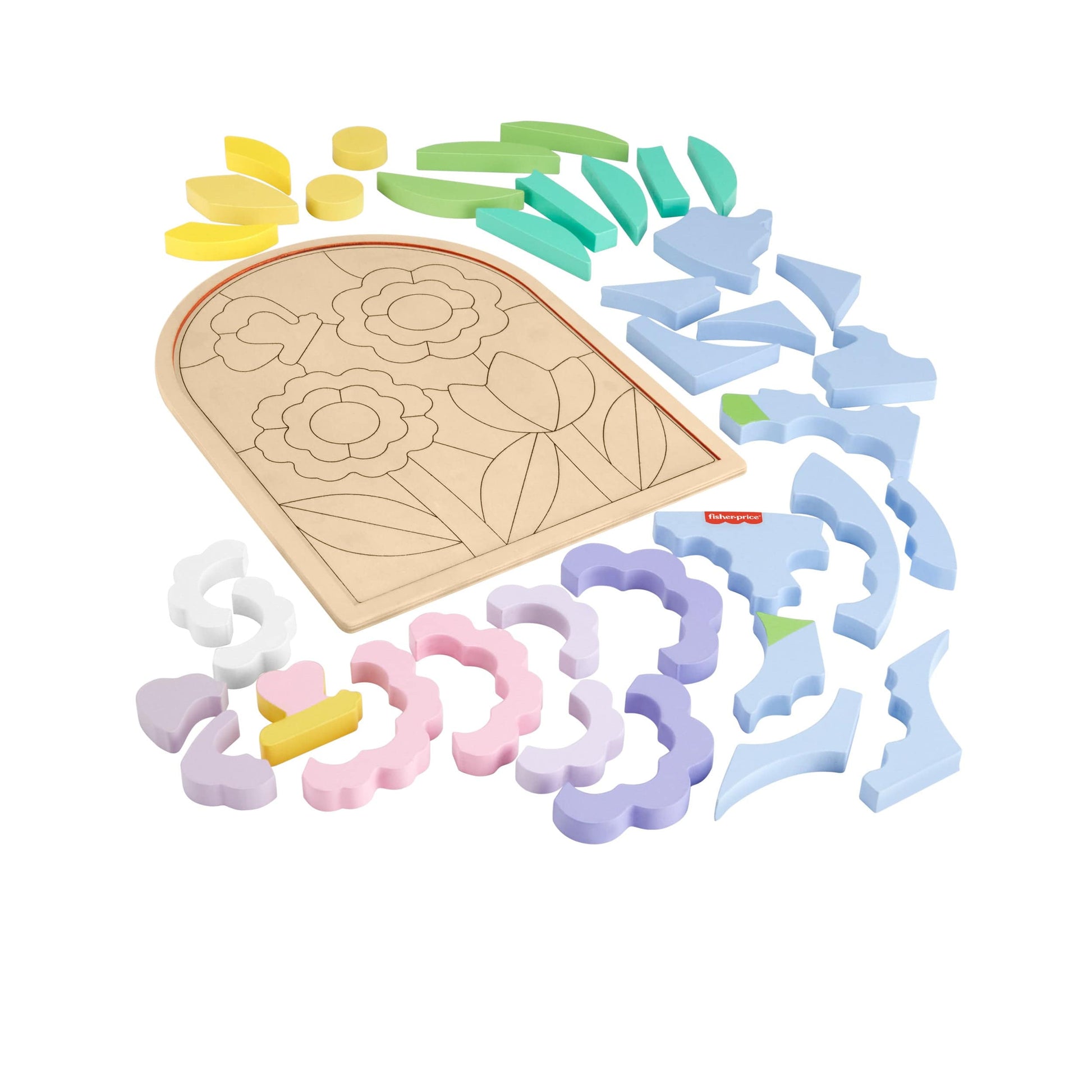 Toys Fisher-Price Wood Puzzle Fiori