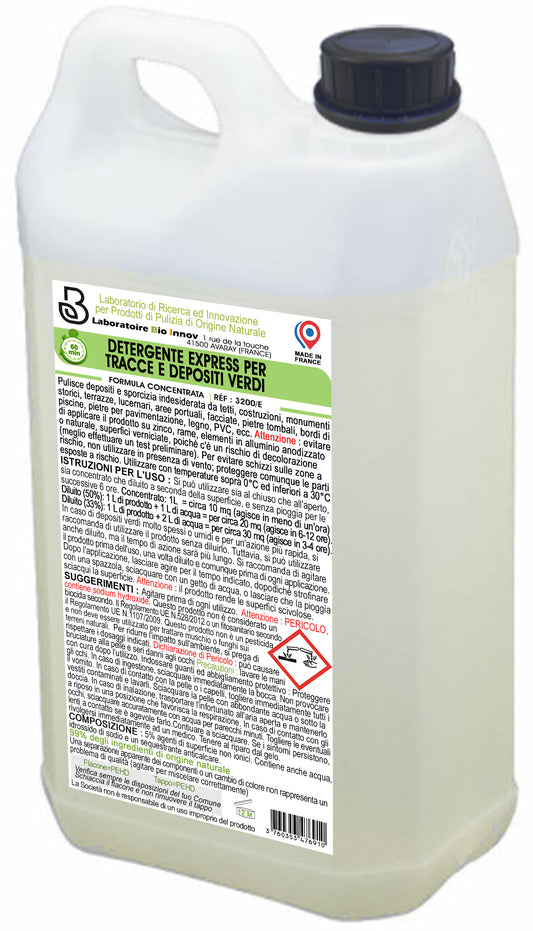 EXPRESS CLEANER FOR GREEN TRACES AND DEPOSITS WITH NATURAL INGREDIENTS 2.5LT