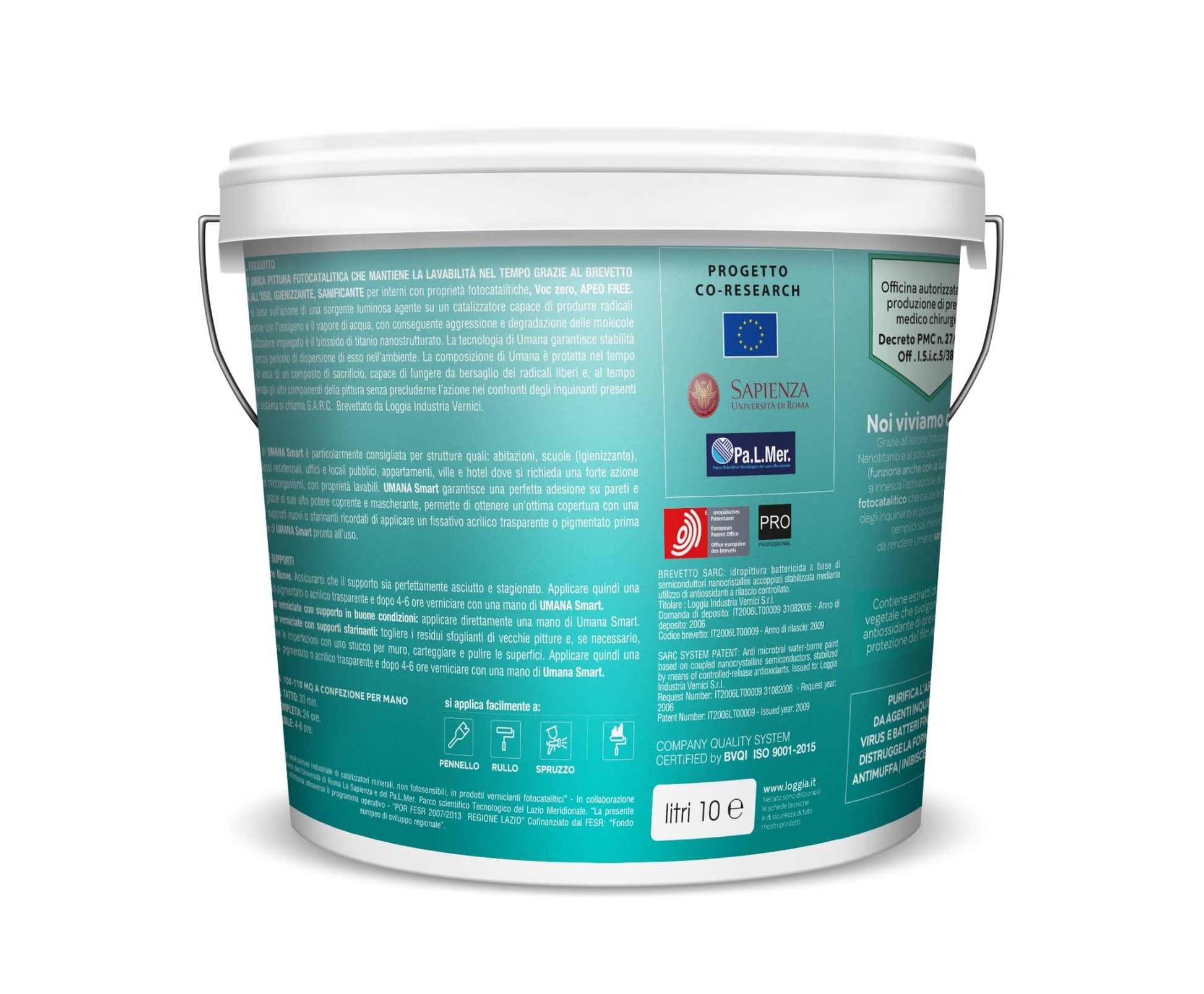 Bricocenter PITTURA BIANCA LAVABILE FOTOCATALITICA UMANA SMART 10 LT