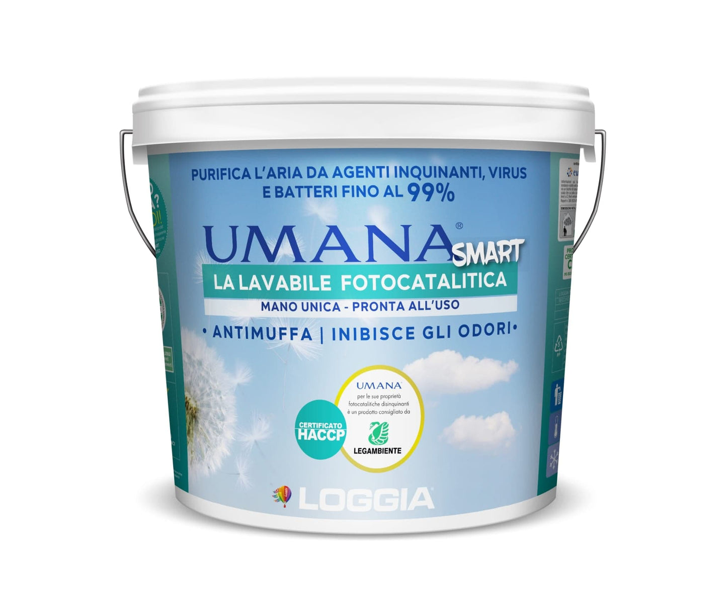 Bricocenter PITTURA BIANCA LAVABILE FOTOCATALITICA UMANA SMART 10 LT