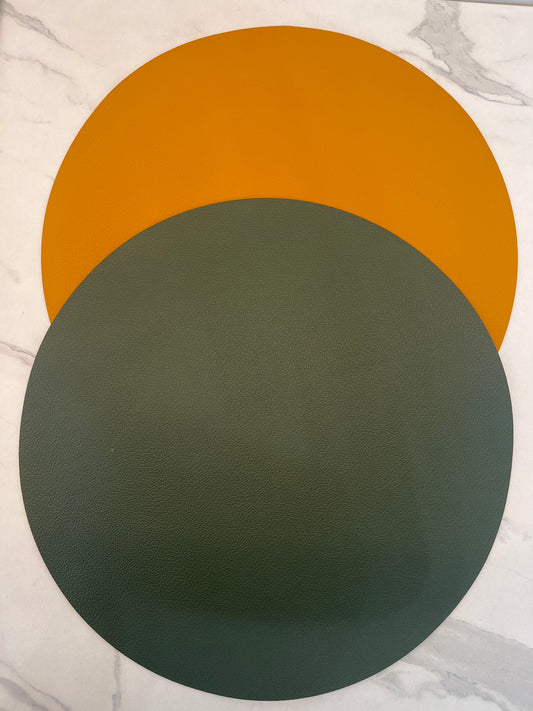 NAPPA Placemat yellow, greenØ 38 cm