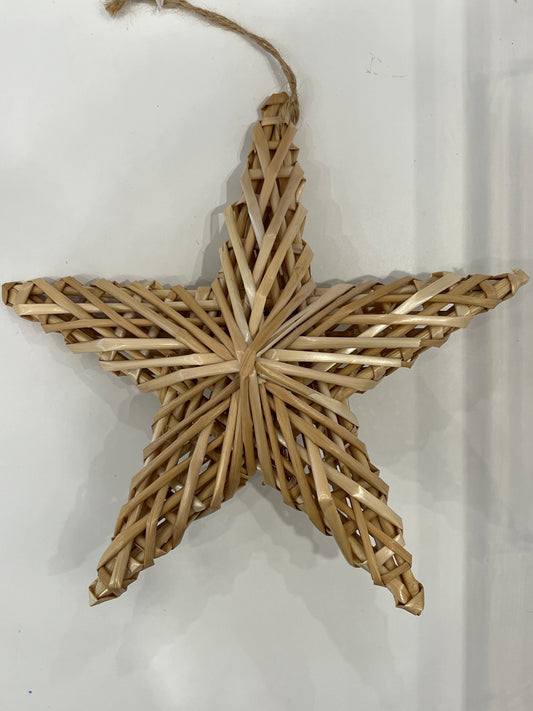 STRAWY Natural decorative star H 10 x W 10