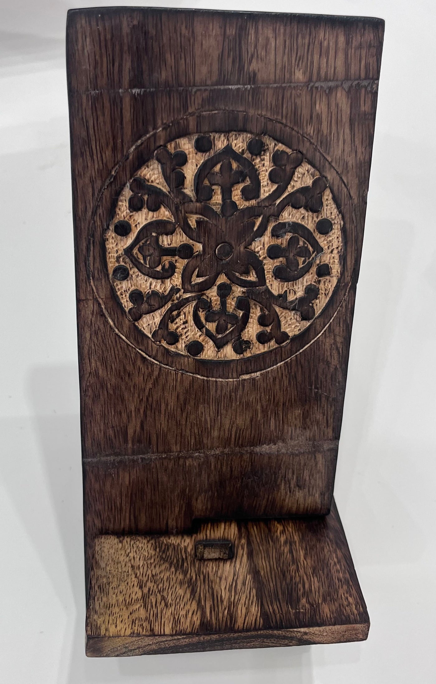 Wooden Carved Phone Stands - Mandala 20x9.5cm