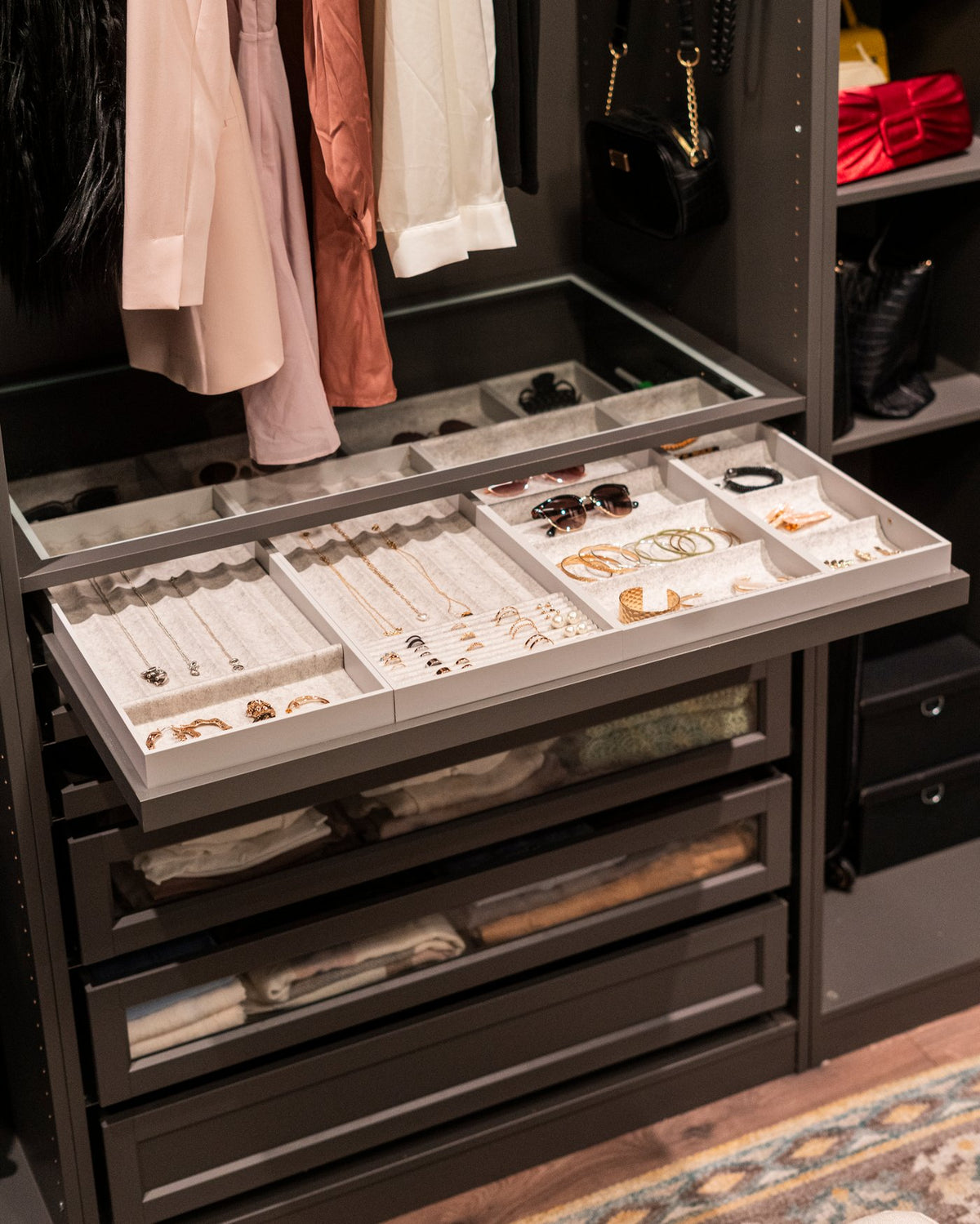Ideas for a well organised walk-in wardrobe