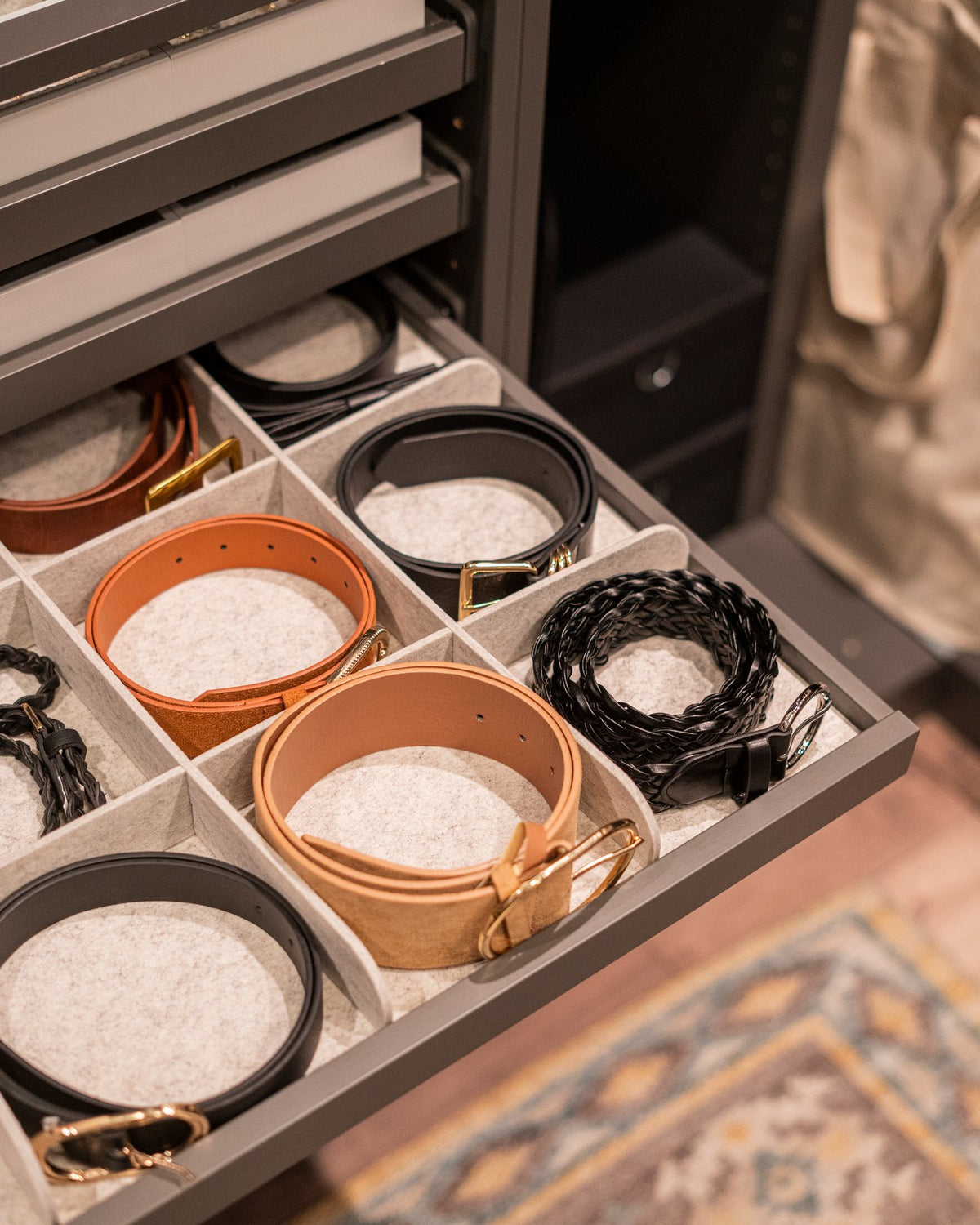 Ideas for a well organised walk-in wardrobe