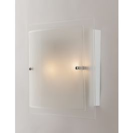 WHITE GLASS DOUBLE CEILING LIGHT D40 2XE27=60W