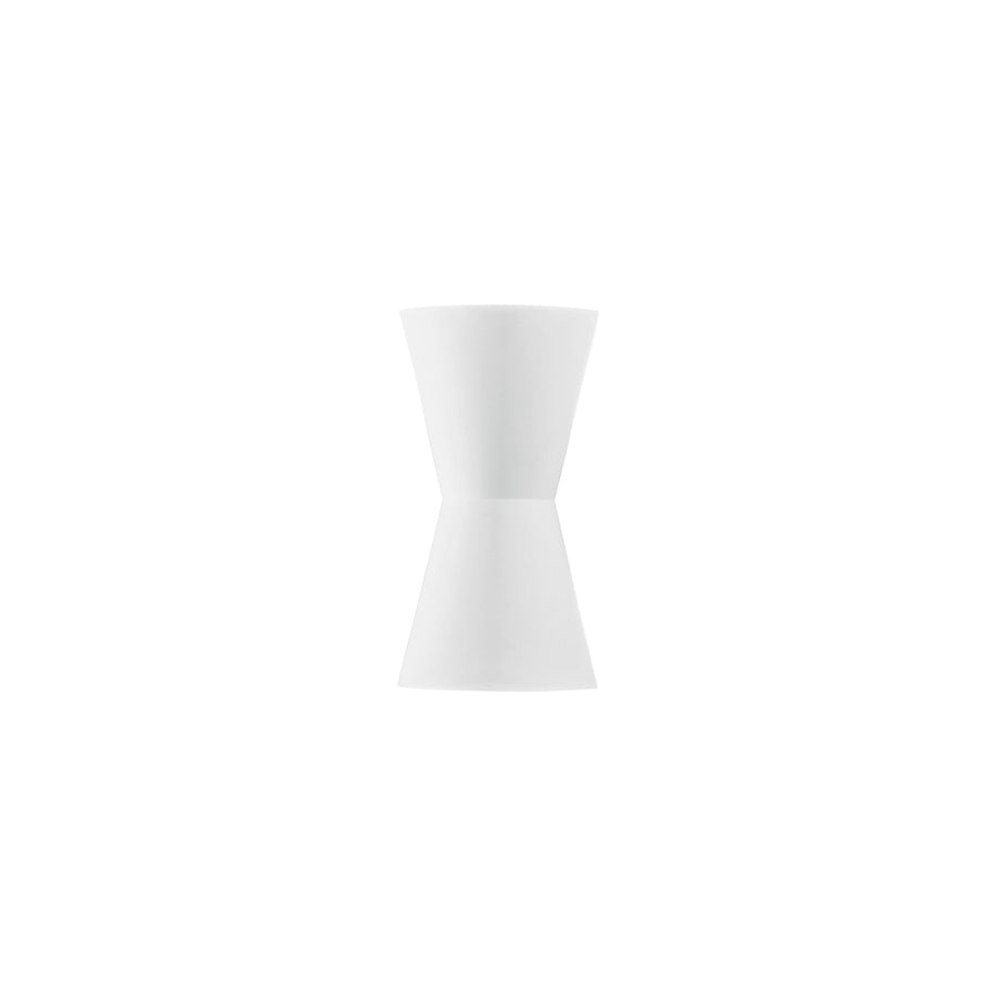 Applique clepsydra bianco 2xe14 16x8x30cm