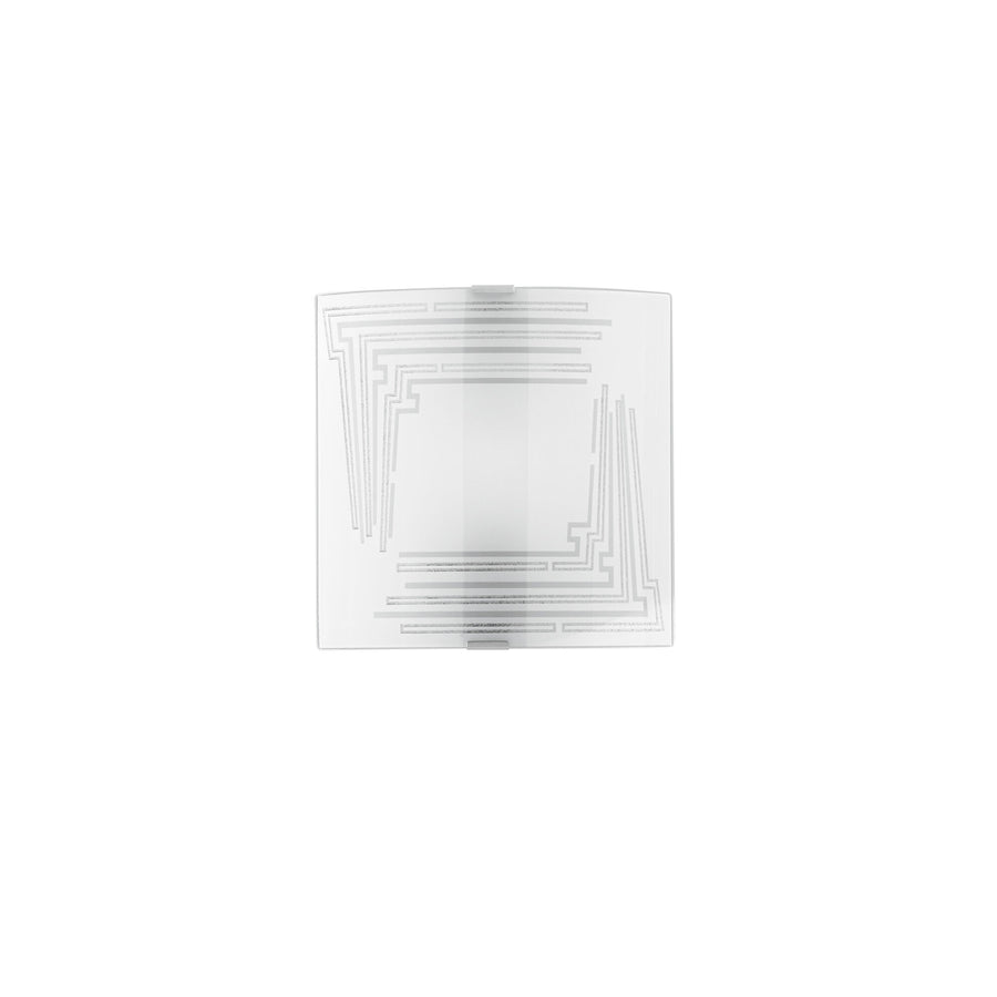 Applique concept vetro bianco 26x7x26cm 1xe27