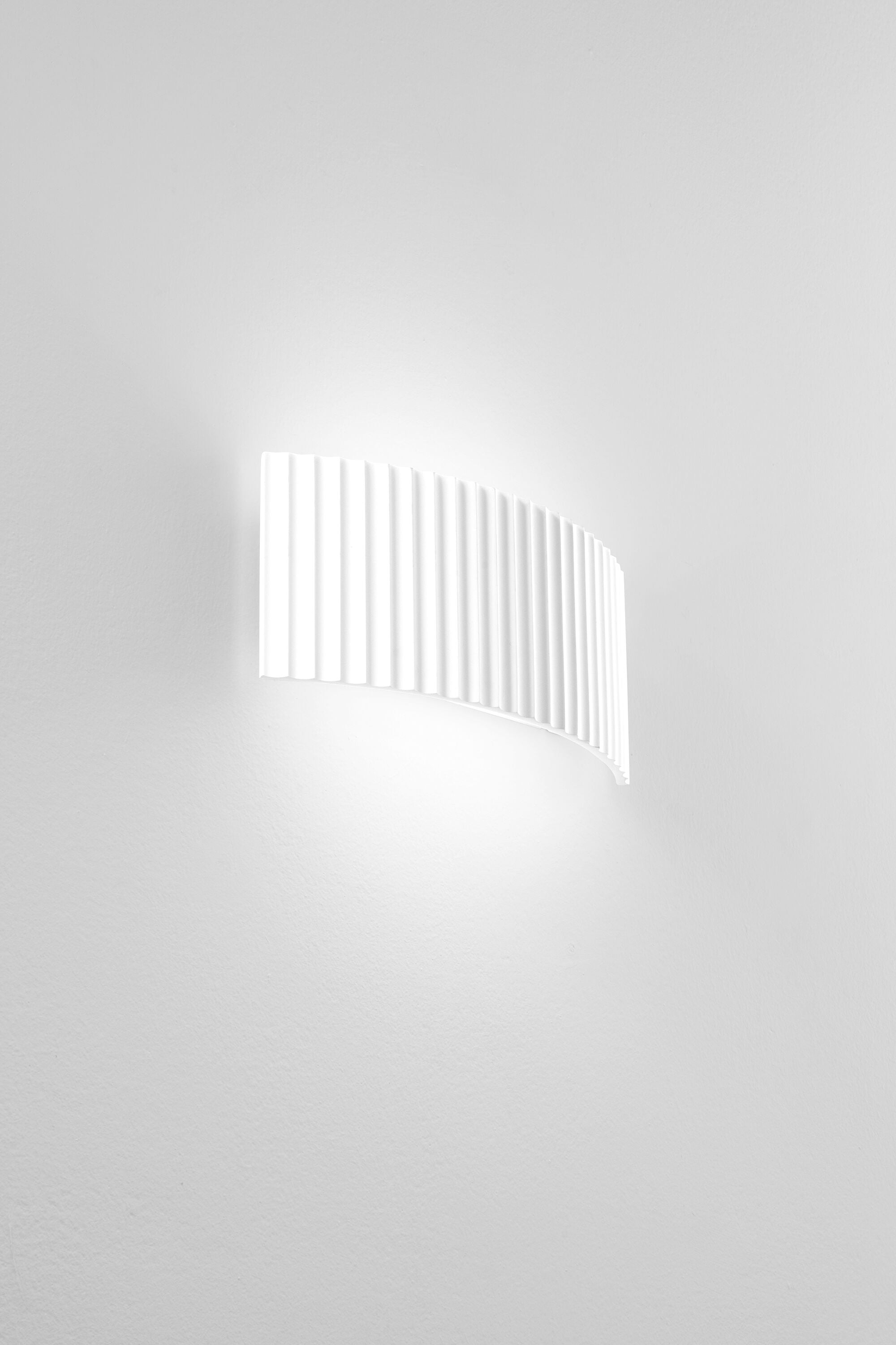 Cyprus wall light, white plaster, 35x15x8cm, 2xG9