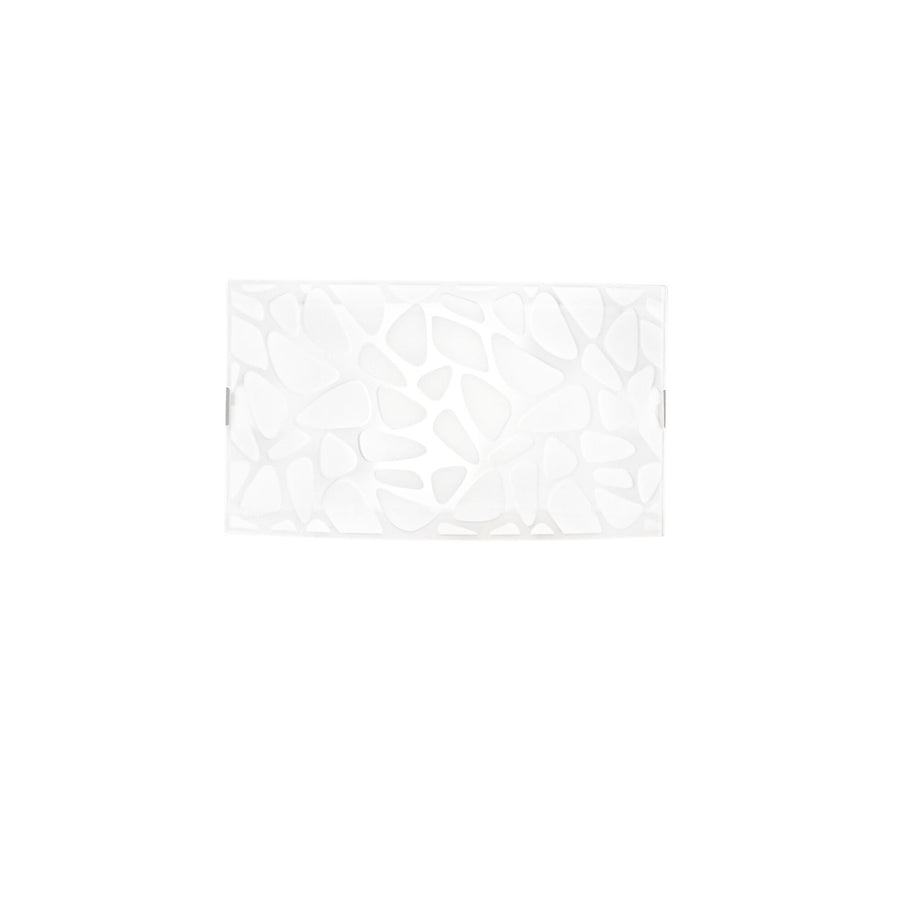 Applique island vetro bianco 35x10,5x20cm 2xe27