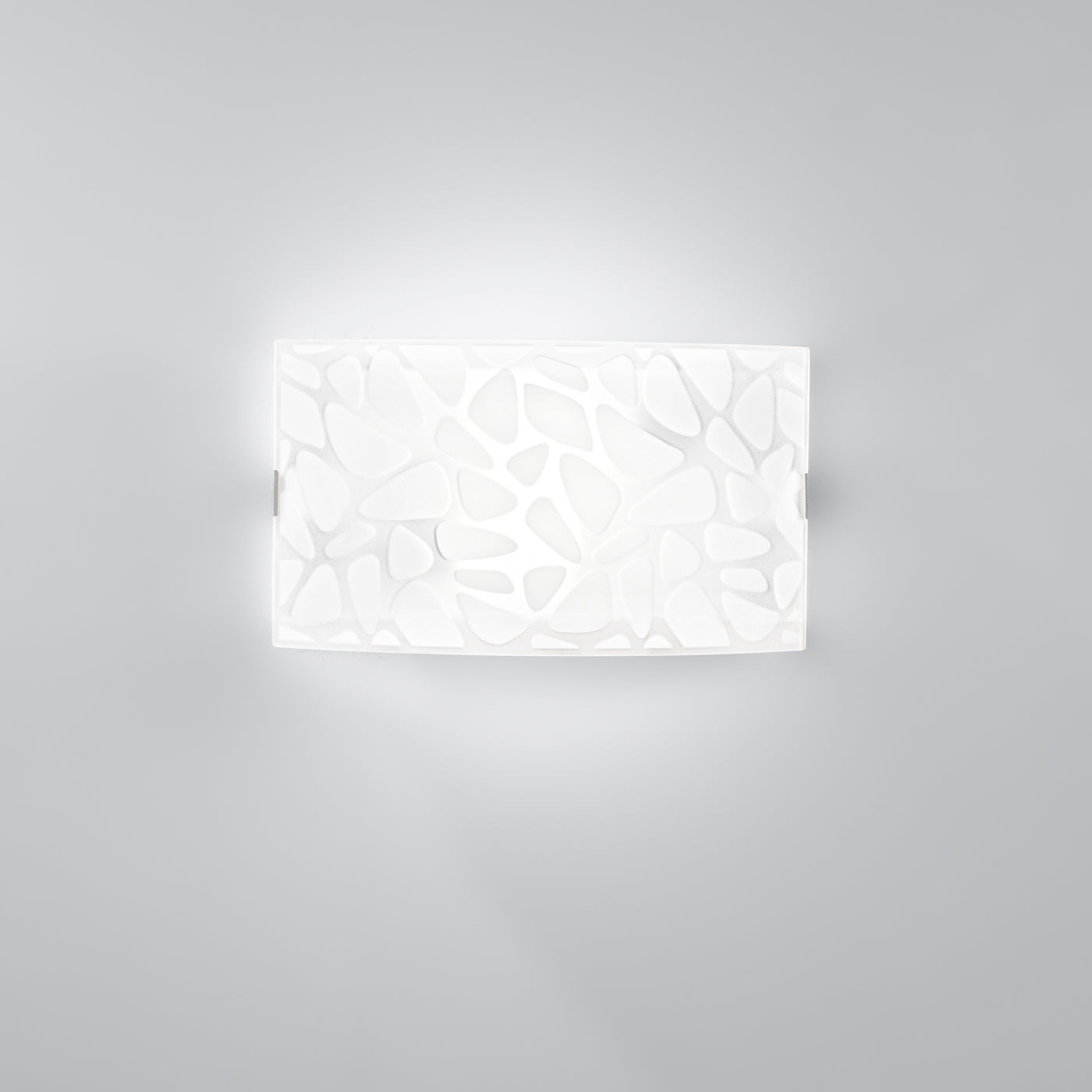 Island wall light, white glass, 35 x 10.5 x 20 cm, 2 x E27