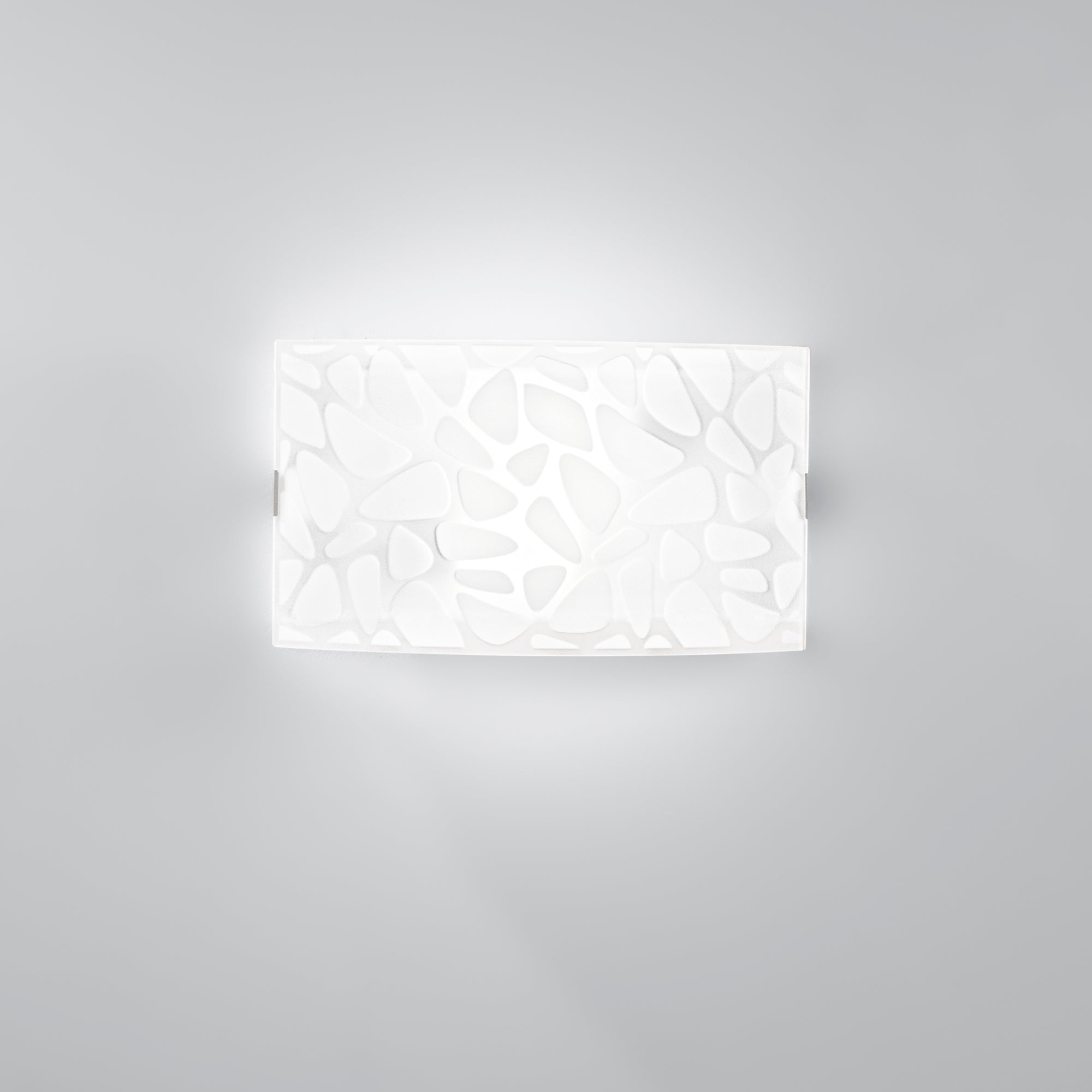 Island wall light, white glass, 35 x 10.5 x 20 cm, 2 x E27