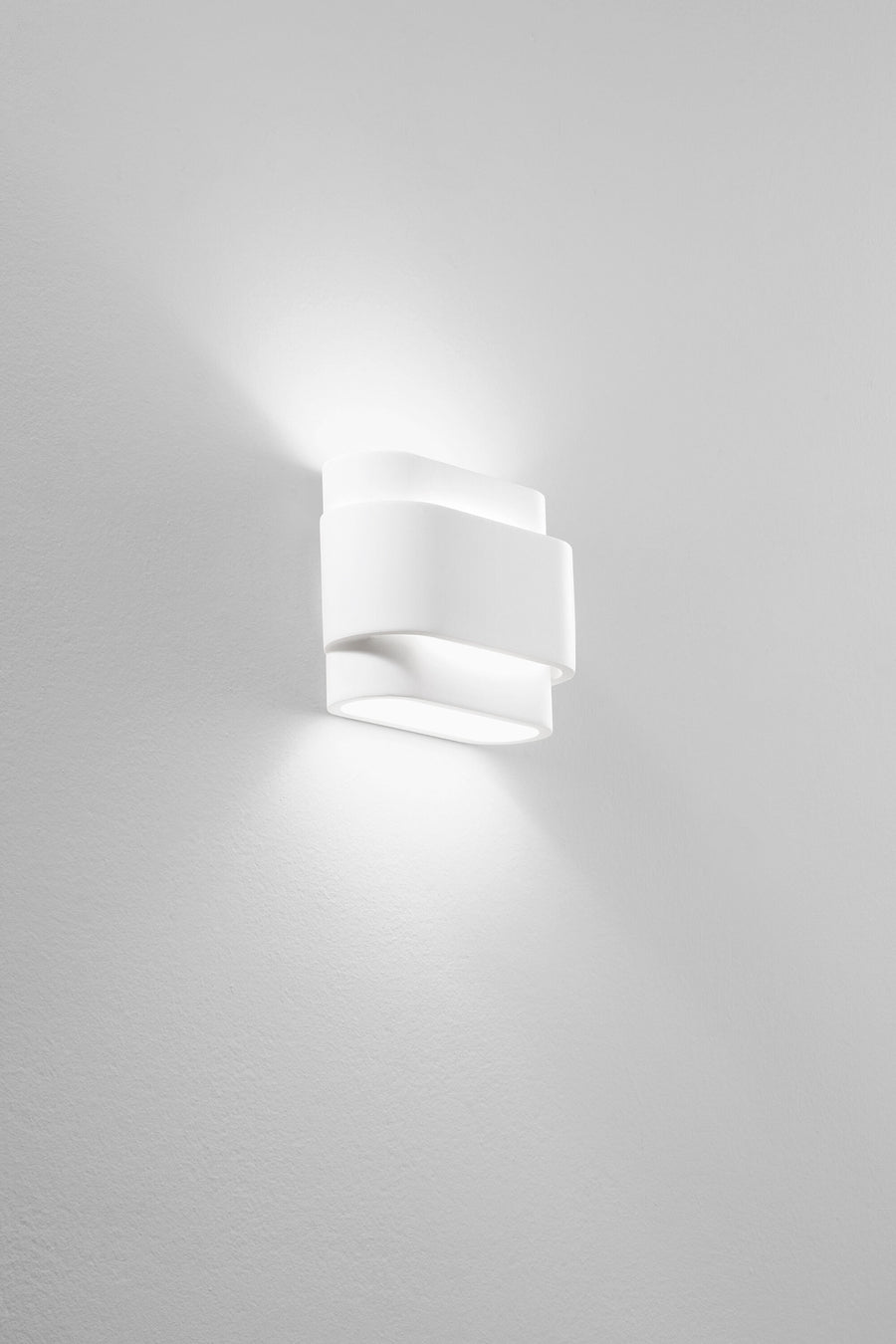 Applique loop gesso bianco 2xg9 20x16x9cm