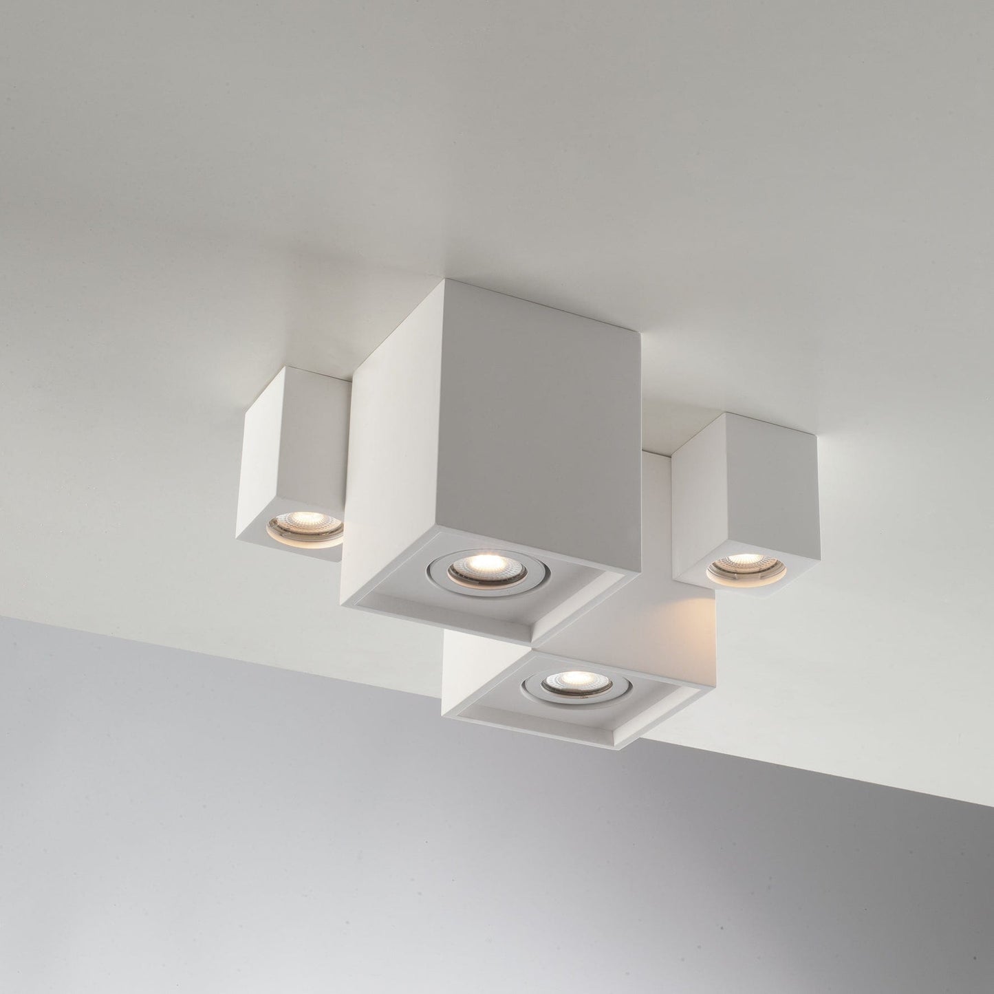 Bricocenter FARETTO INCASSO SPACE CUBO GESSO 7X7 CM GU10=42W