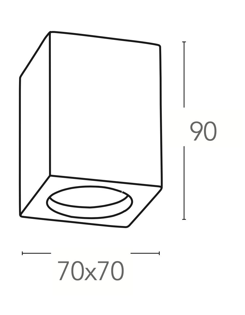 Bricocenter FARETTO INCASSO SPACE CUBO GESSO 7X7 CM GU10=42W