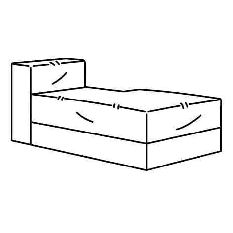 Ikea JÄTTEBO - Right chaise-longue element, with storage unit