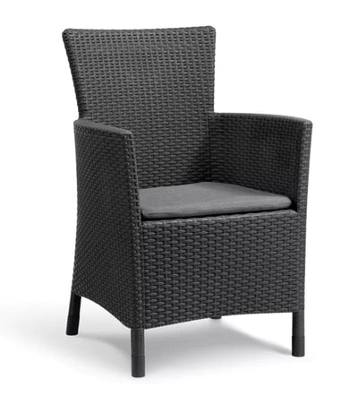 IOWA ARMCHAIR 62X60X89H WITH GRAPHITE CUSHION