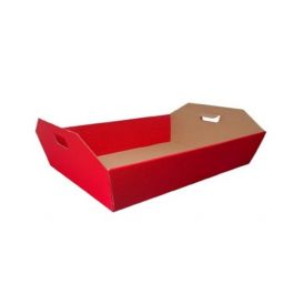RED CANNED PAPER BASKET WITH HANDS