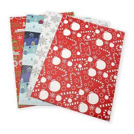 ENVELOPE 2 SHEETS CHRISTMAS GIFT PAPER 100X70C