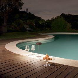 WHITE LED ALUMINUM COCKTAIL TABLE LAMP 29.5X12X12CM IP54