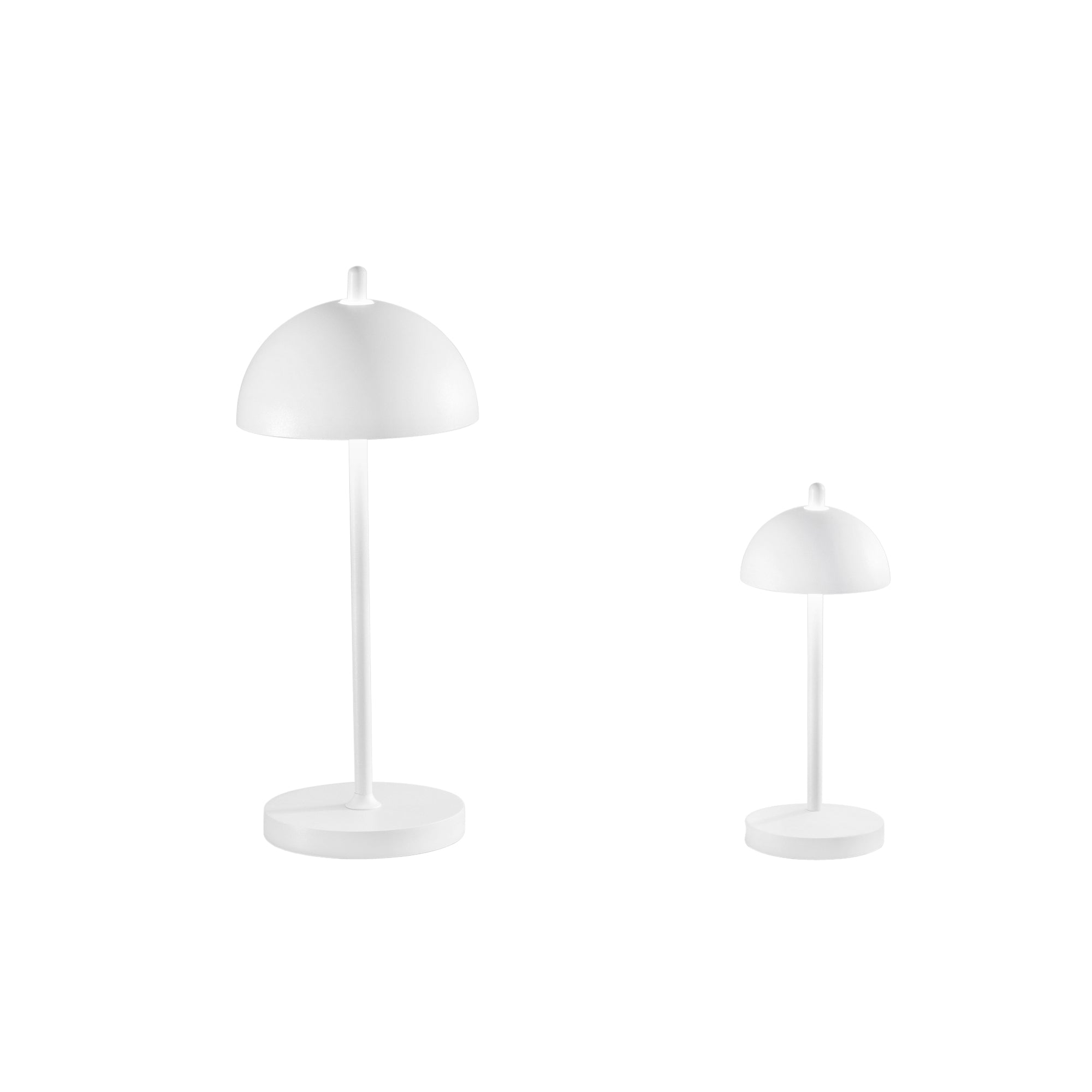 Lampada da tavolo party bianco 13x30cm led 2,5w 350lm luce calda ricaricabile ip44
