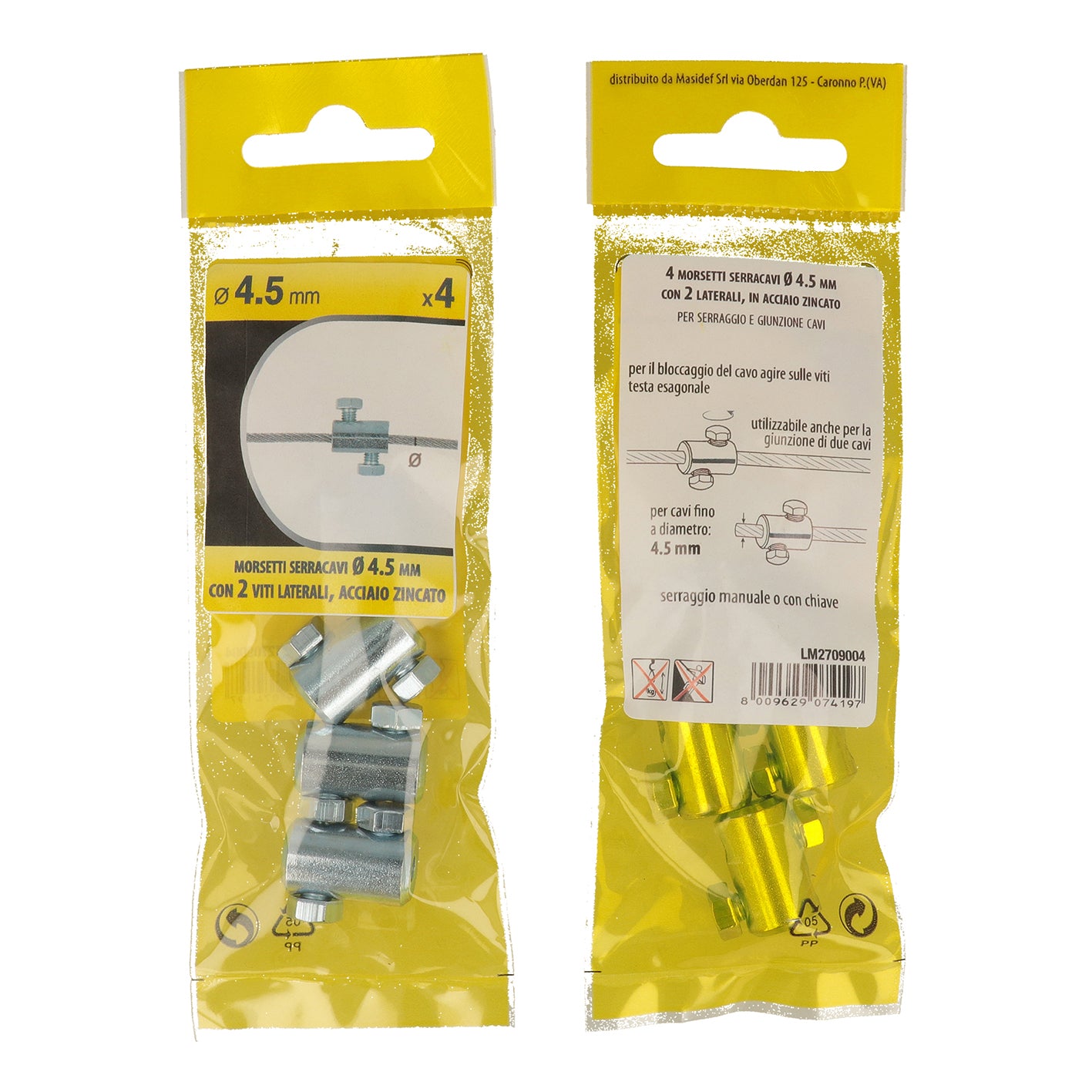 CLAMP 2 LAT SCREWS X CABLES D4.5MM 4PCS