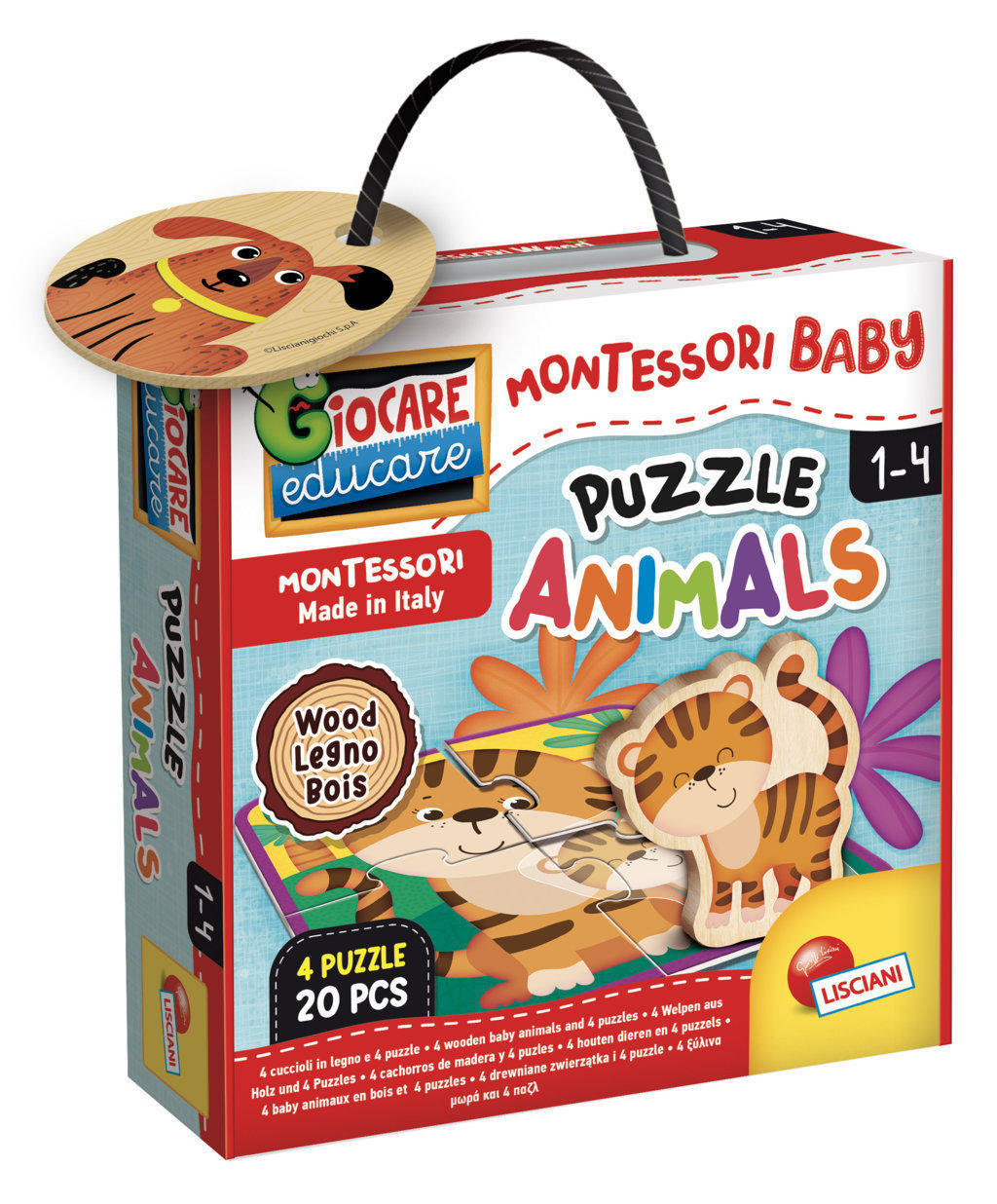 MONTESSORI WOODEN PUZZLE BABY ANIMALS