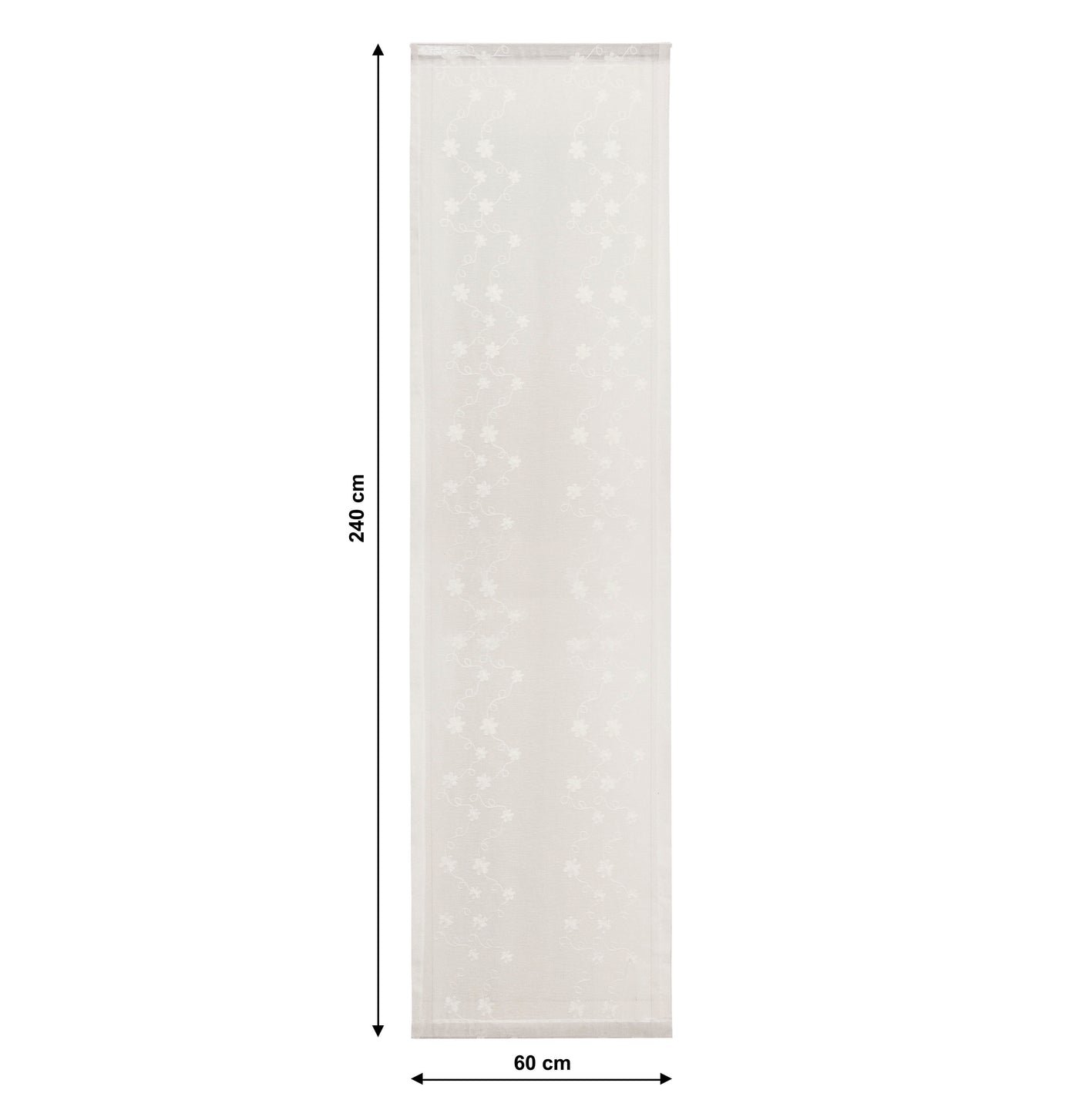 Lynx white curtain, 60 x 240 cm