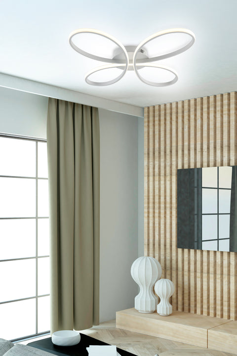 Plafoniera matilda bianco d55 cm led 38w cct