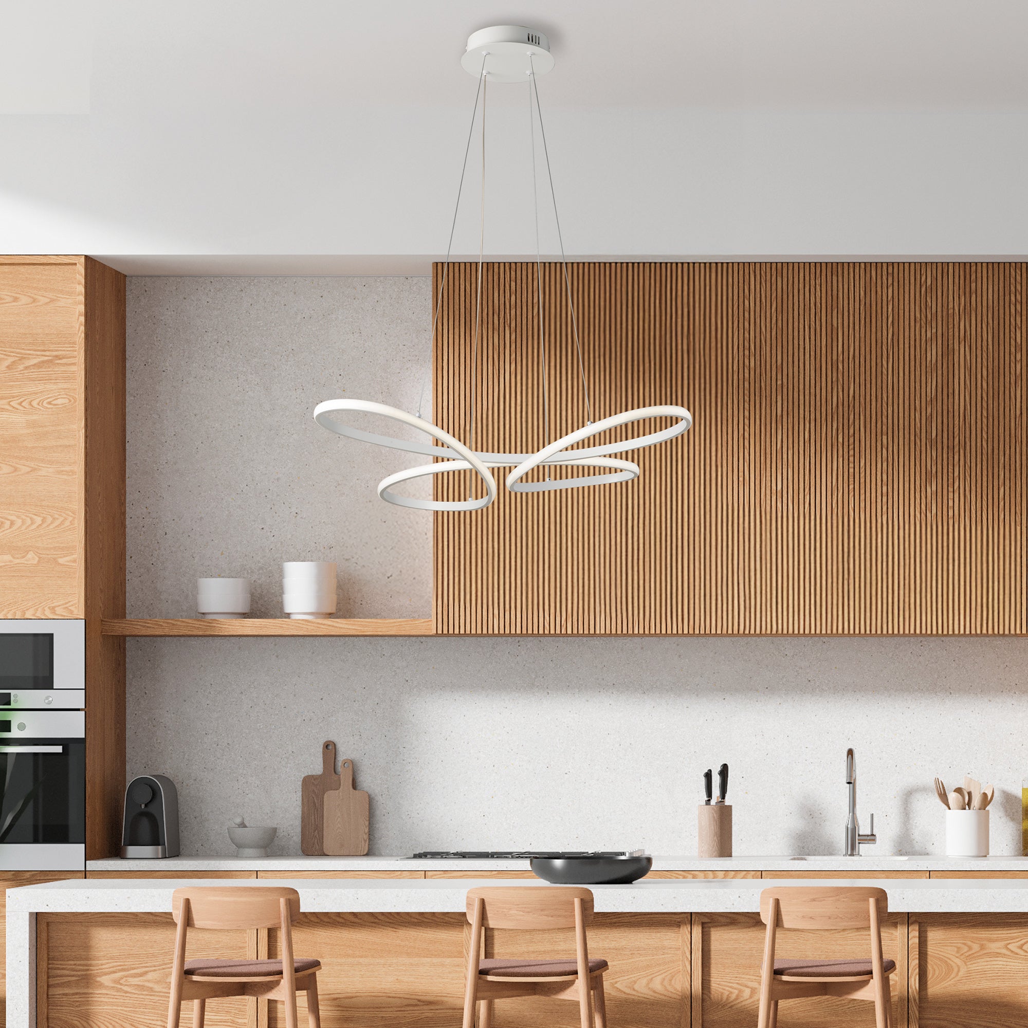 Matilda chandelier white d65 led 45w cct