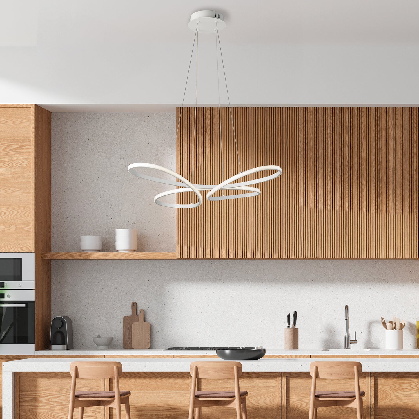 Matilda chandelier white d65 led 45w cct