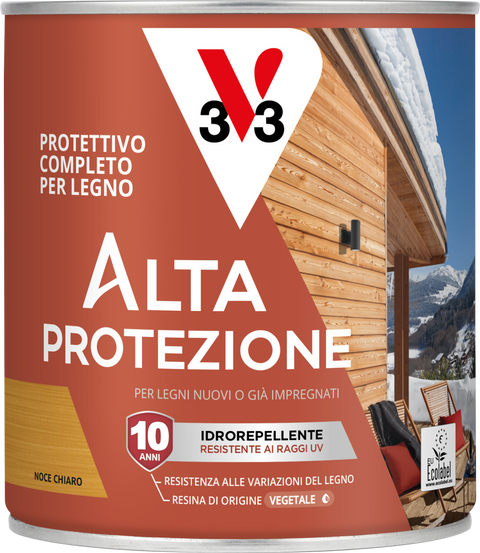 Organic-based protective wood stain, light walnut, high protection, V33, 750 ml