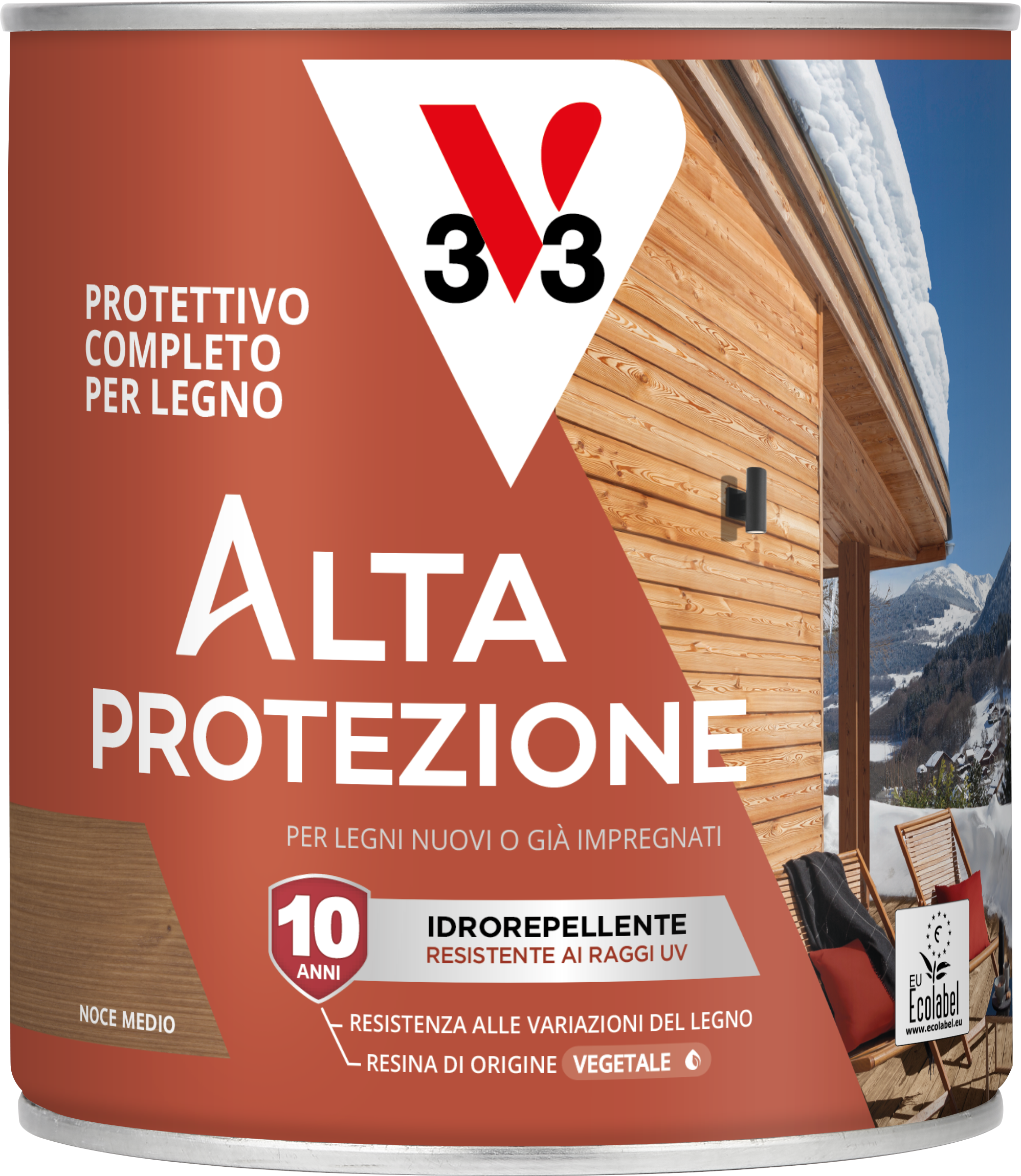 Organic-based wood preservative, medium-high protection, walnut, V33, 750 ml