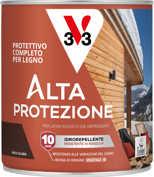 Organic-based protective wood stain, dark walnut, high protection, V33, 750 ml