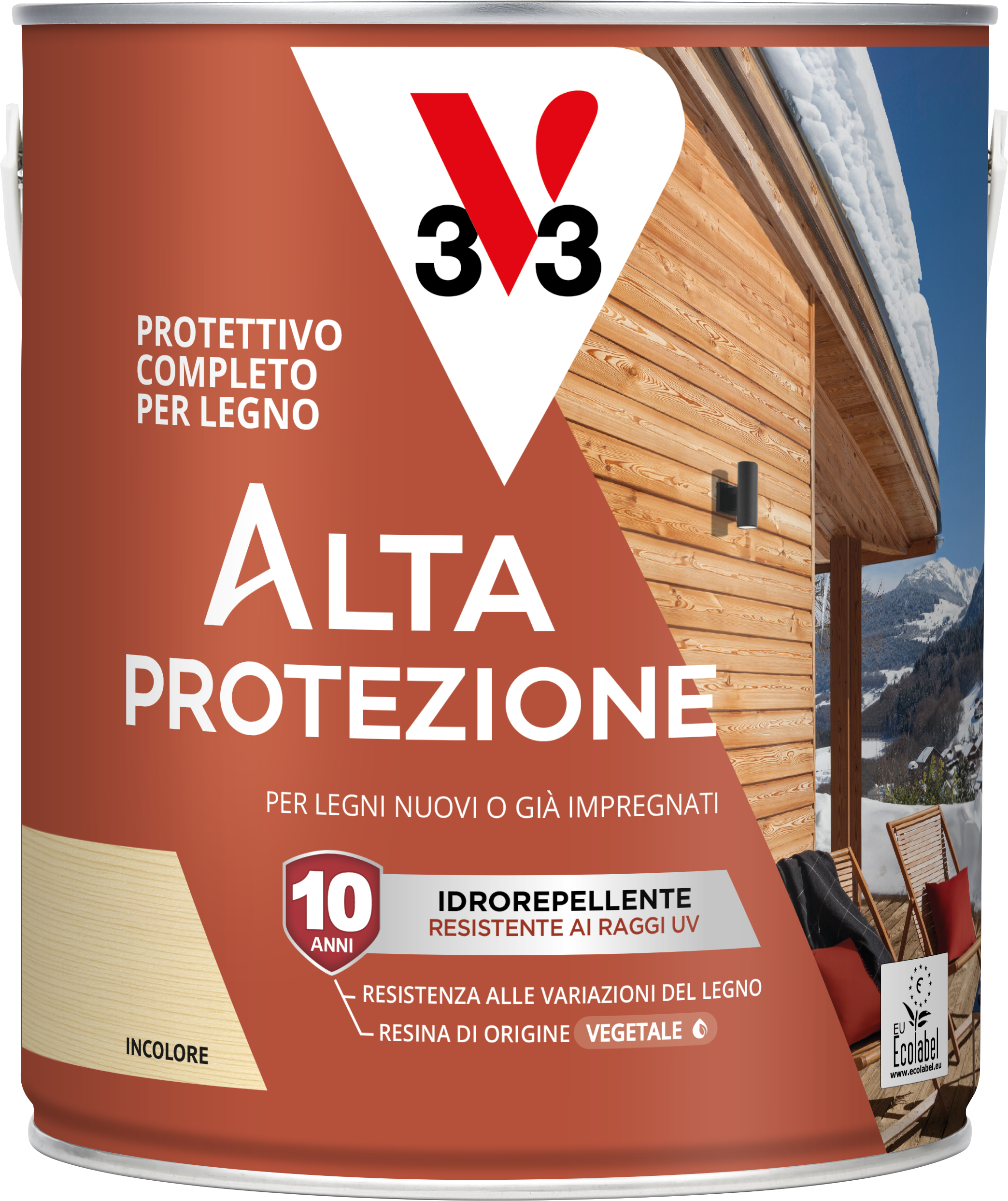 Colourless, bio-based protective wood stain, high protection, V33, 2.5 litres