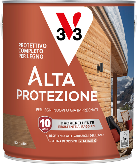 Organic walnut-based protective wood stain, medium-high protection, V33, 2.5 litres