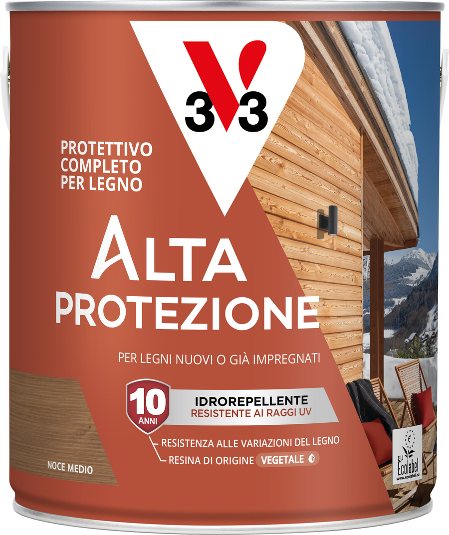Organic walnut-based protective wood stain, medium-high protection, V33, 2.5 litres