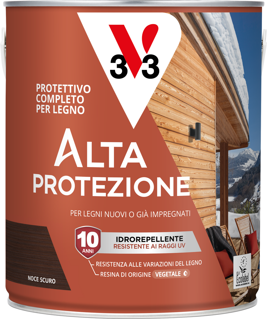 Organic-based protective wood stain, dark walnut, high protection, V33, 2.5 litres