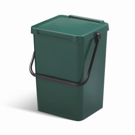 MINIMAX DUSTBIN 10LT L23 P24 H30CM GREEN PLASTIC ROCKER CLOSURE