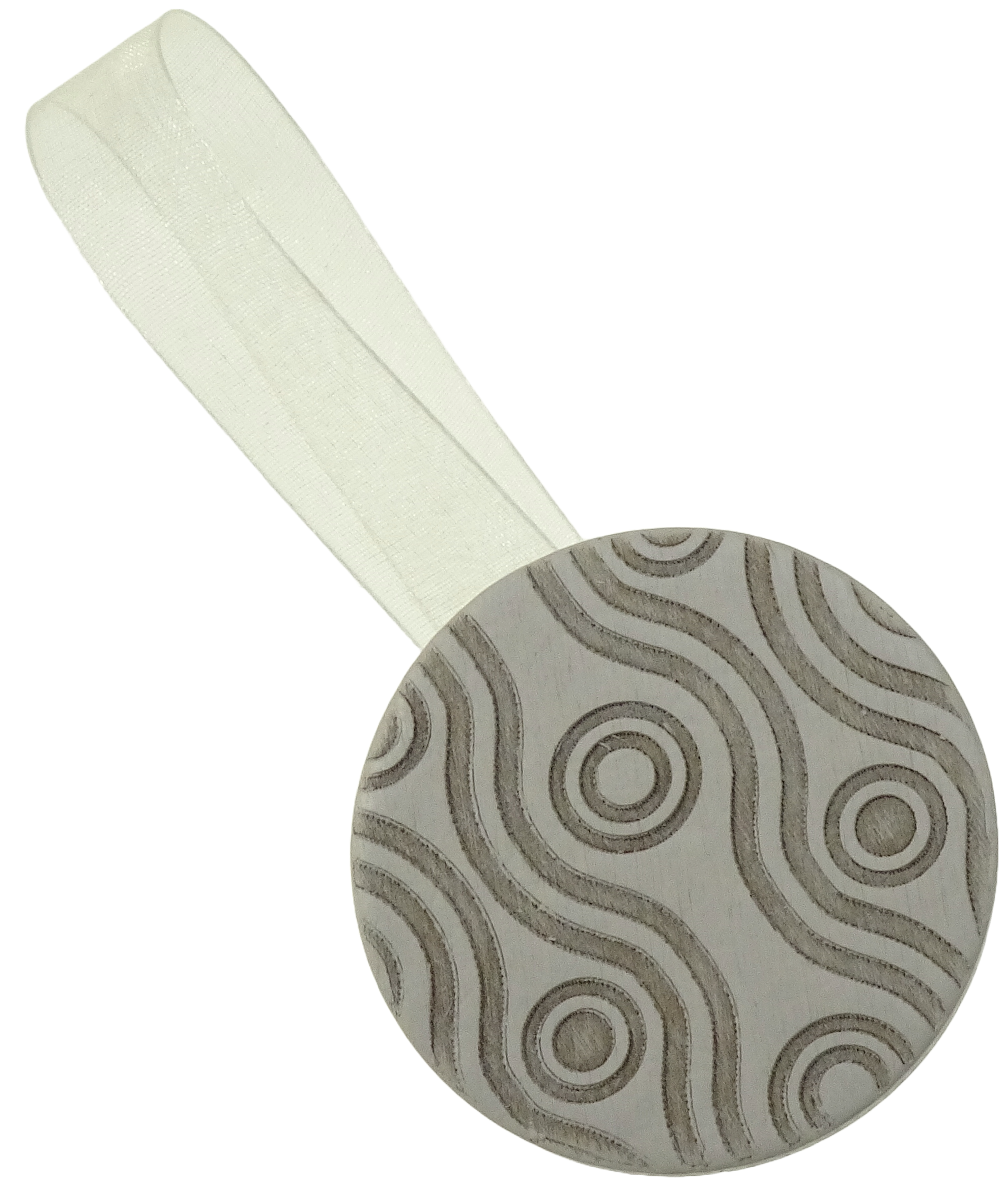 Round wave mini clip magnet, grey