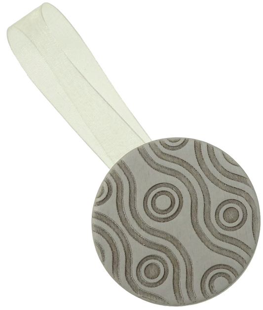 Round wave mini clip magnet, grey